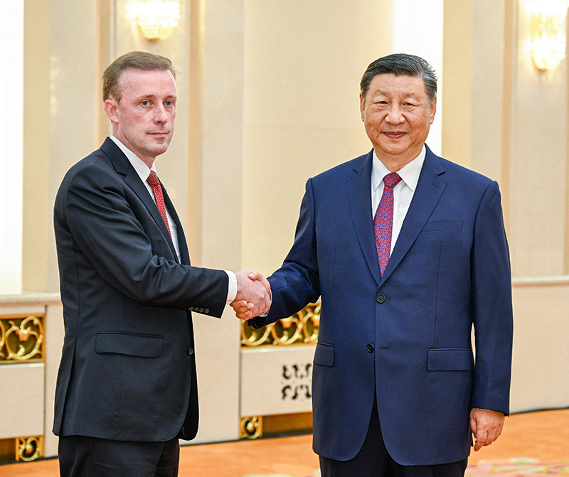 習(xí)近平會(huì)見美國(guó)總統(tǒng)國(guó)家安全事務(wù)助理沙利文